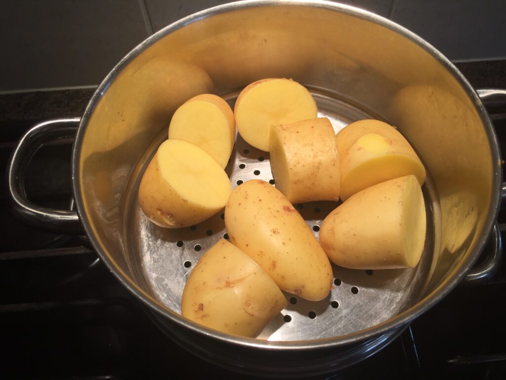 Steam the potatoes